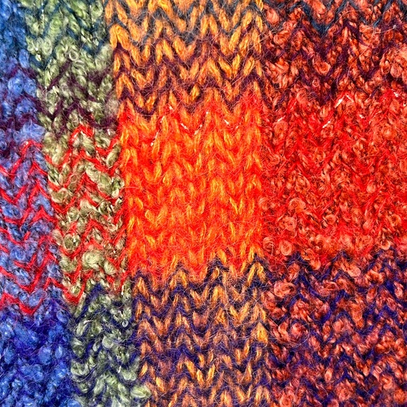 Vintage Allison H mohair plaid oversized sweater cardigan - Picture 9 of 12